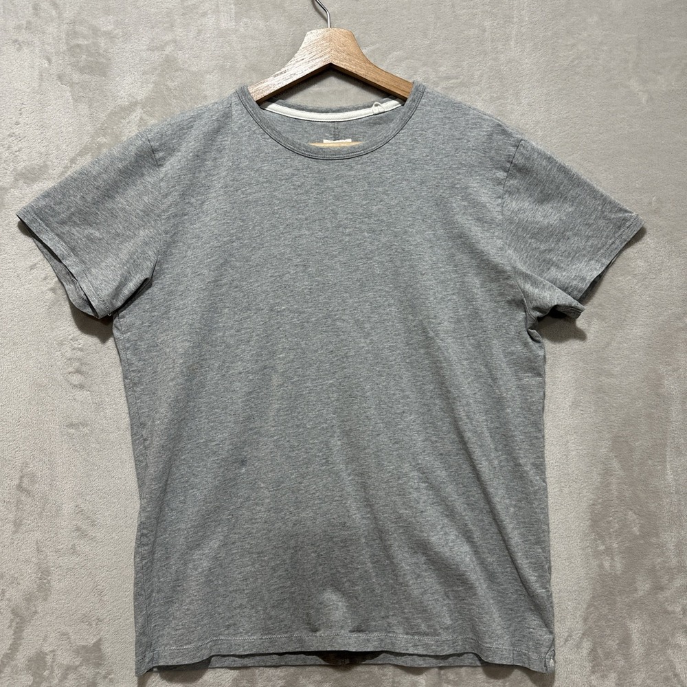 Rag & Bone Shirt Women's Size Large Heather Gray Classic Flame Tee Short Sleeve‎